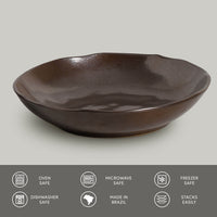 Porto Brasil METALLICA SOUP PLATE BIO STONEWARE dia. 9.84"  SKU: '1331109302