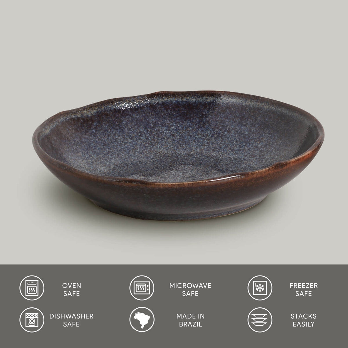 Porto Brasil TITANIUM SOUP PLATE BIO STONEWARE dia. 9.84"  SKU: '1331109402