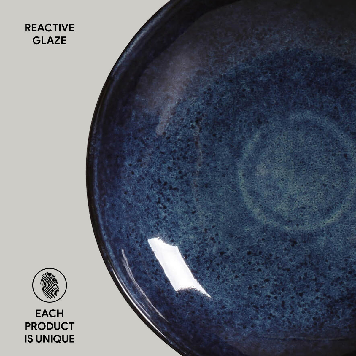 Porto Brasil DENIM SOUP PLATE BIO STONEWARE dia. 9.84"  SKU: '1331113002