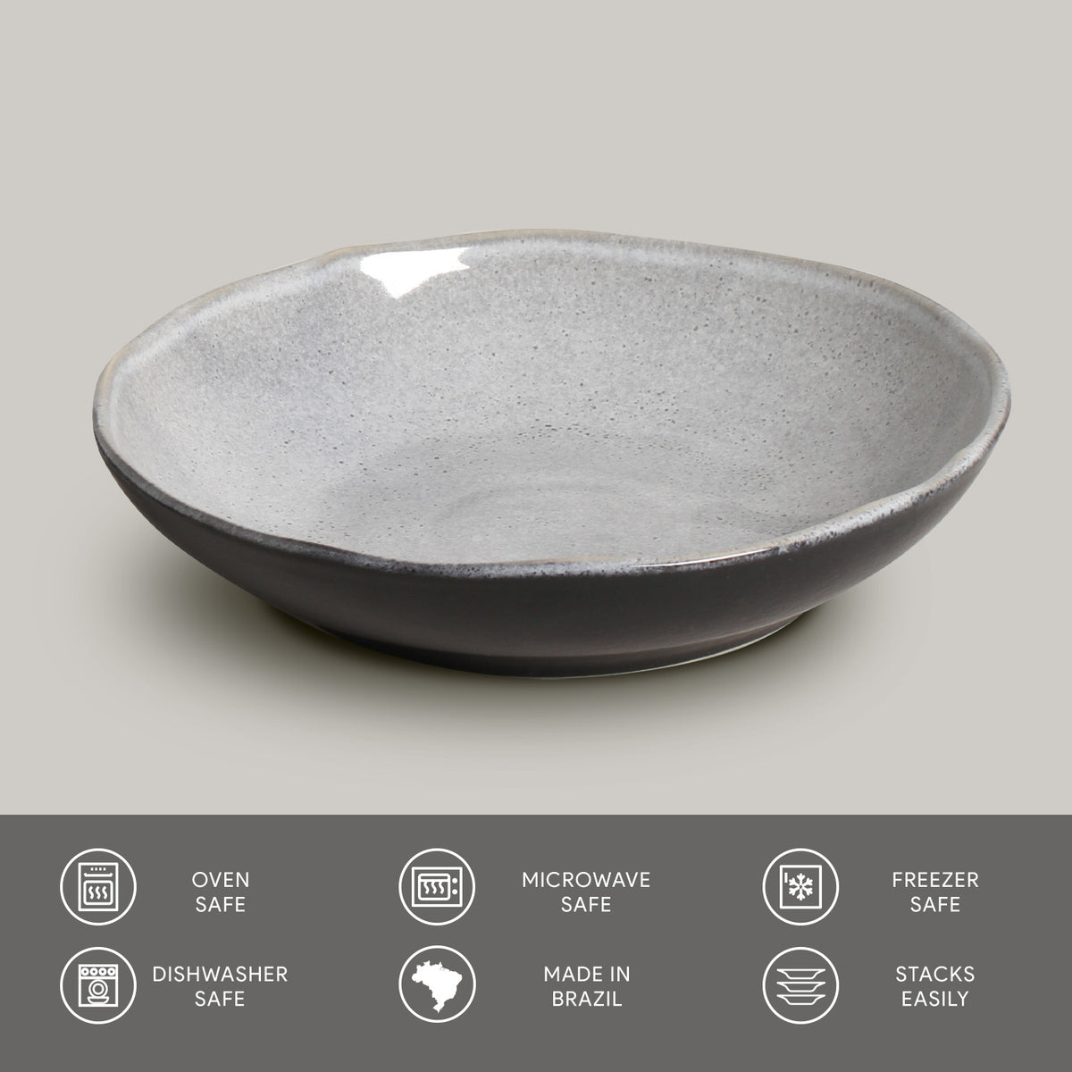 Porto Brasil DUST SOUP PLATE BIO STONEWARE dia. 8.86"  SKU: '1331115801