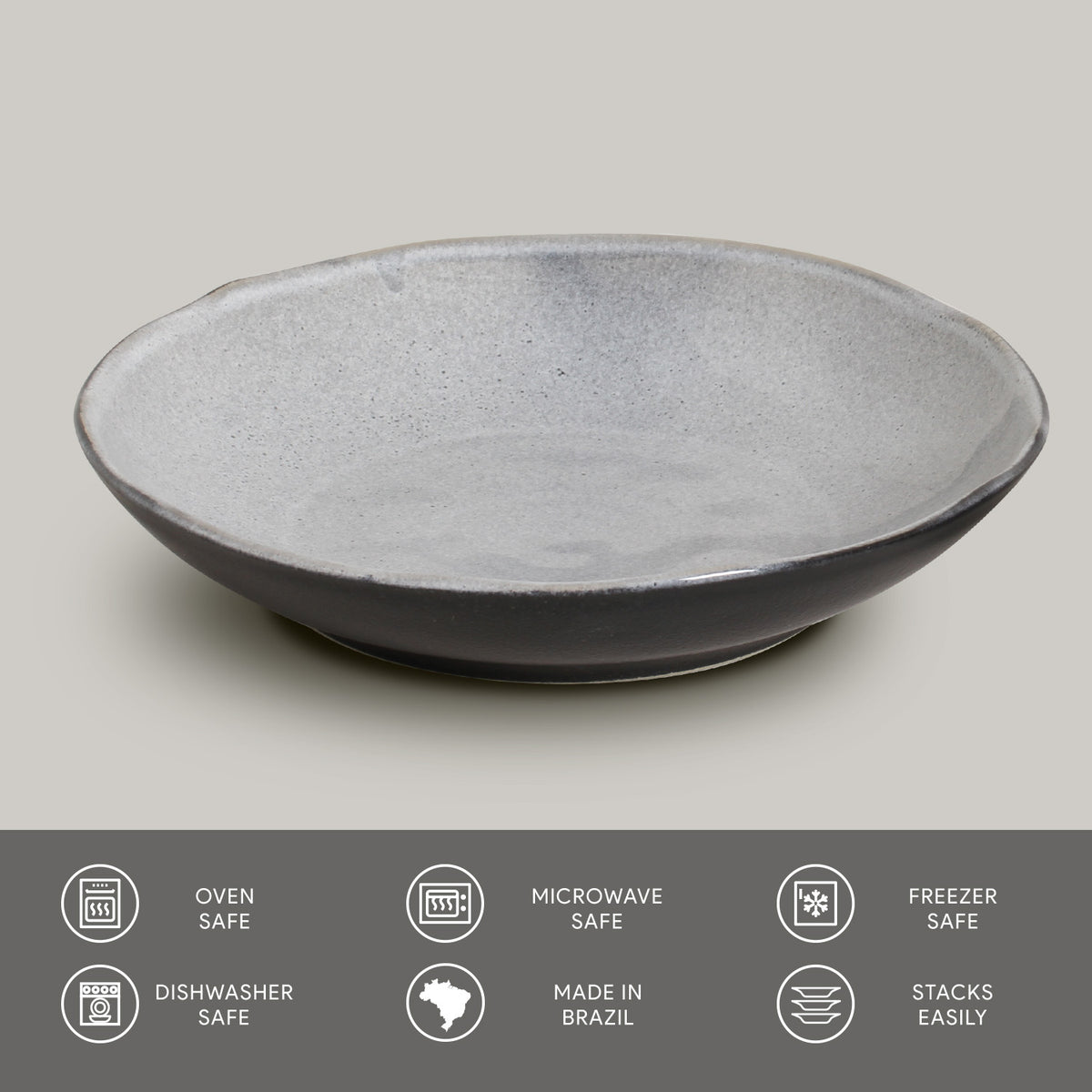Porto Brasil DUST SOUP PLATE BIO STONEWARE dia. 9.84"  SKU: '1331115802