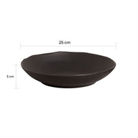 Porto Brasil MATTE BLACK SOUP PLATE BIO STONEWARE dia. 9.84"  SKU: '133173902