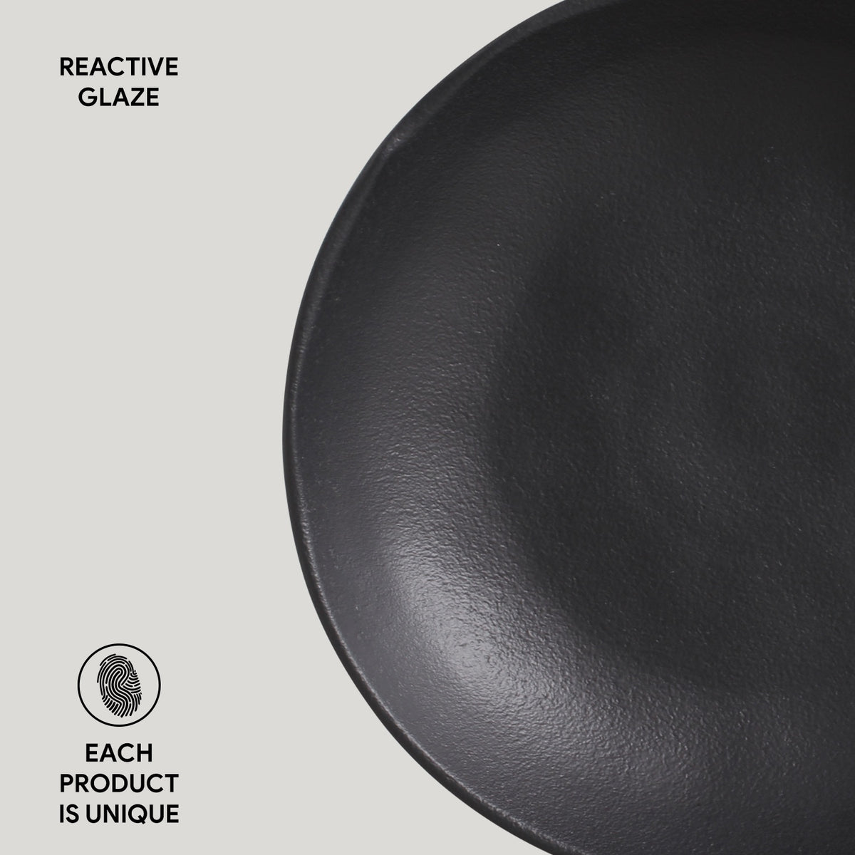 Porto Brasil MATTE BLACK SOUP PLATE BIO STONEWARE dia. 9.84"  SKU: '133173902