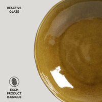 Porto Brasil AMBER SOUP PLATE BIO STONEWARE dia. 8.86"  SKU: '133177101