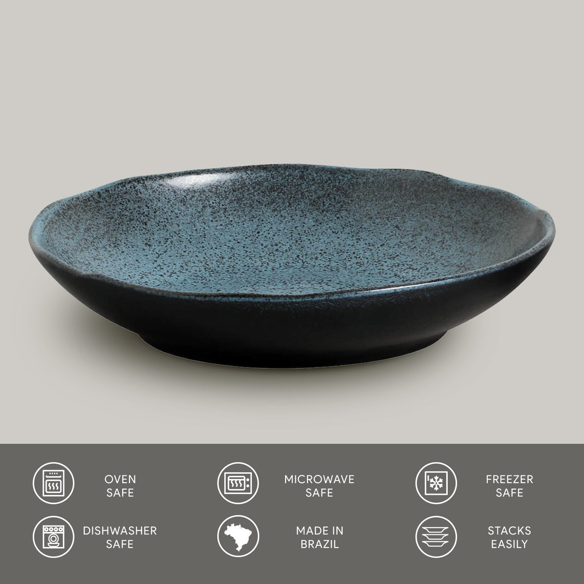 Porto Brasil NIGHT SKY SOUP PLATE BIO STONEWARE dia. 9.84"  SKU: '133177202