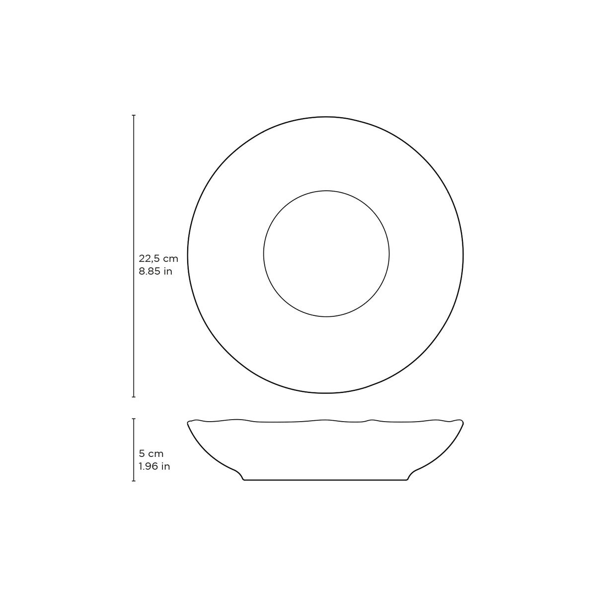 Porto Brasil TERRACOTTA SOUP PLATE BIO STONEWARE dia. 8.86"  SKU: '133195701