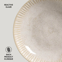 Porto Brasil LATTE LINHAS SOUP PLATE STONEWARE dia. 8.86"  SKU: '1361108501