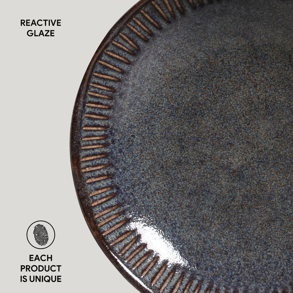 Porto Brasil TITANIUM LINHAS SOUP PLATE STONEWARE dia. 8.86"  SKU: '1361109401