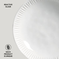 Porto Brasil NEW WHITE LINHAS SOUP PLATE STONEWARE dia. 8.86"  SKU: '1361119801