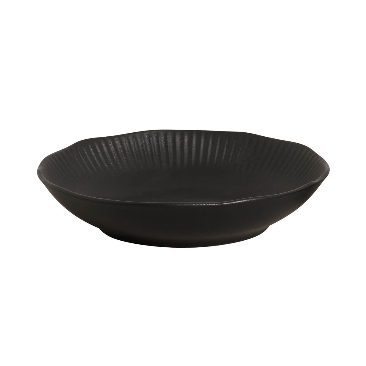 Porto Brasil MATTE BLACK LINHAS SOUP PLATE STONEWARE dia. 8.86"  SKU: '136173901