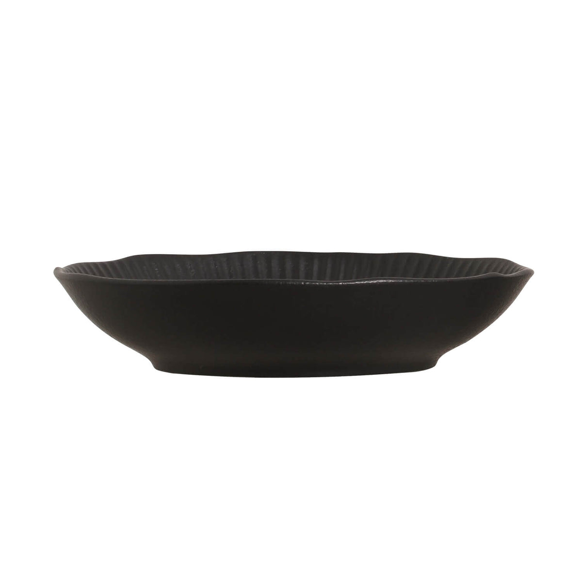 Porto Brasil MATTE BLACK LINHAS SOUP PLATE STONEWARE dia. 8.86"  SKU: '136173901