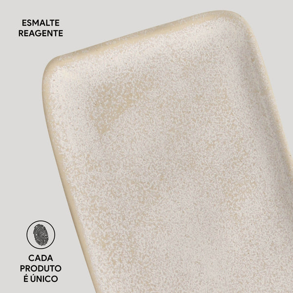 Porto Brasil LATTE RECTANGULAR PR MEDIUM ORGANIC STONEWARE dia. 12.99x5.12"  SKU: '14014108501