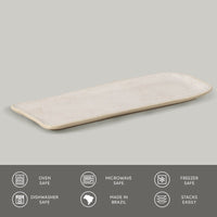 Porto Brasil LATTE RECTANGULAR PR MEDIUM ORGANIC STONEWARE dia. 12.99x5.12"  SKU: '14014108501