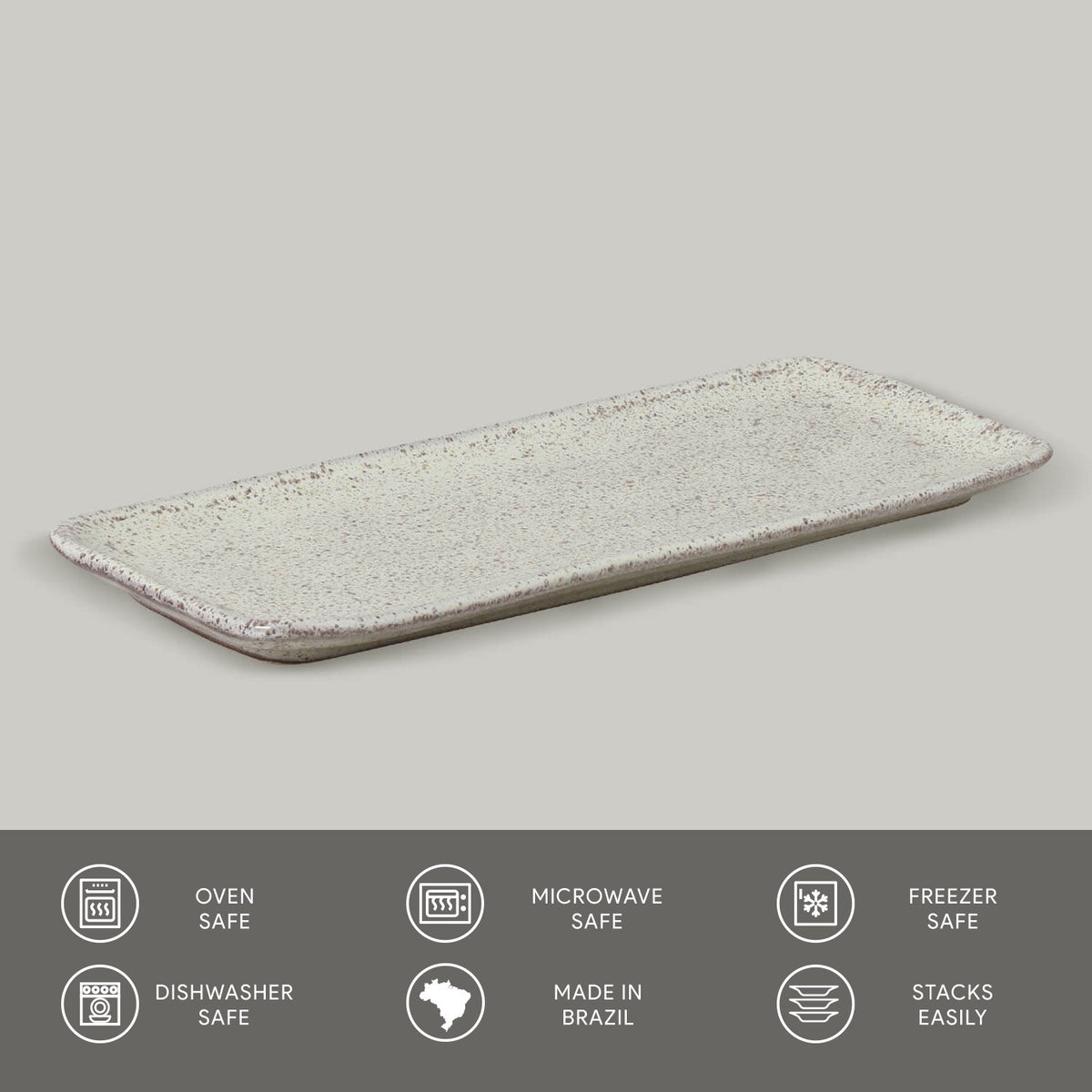 Porto Brasil PISTACHE RECTANGULAR PR MEDIUM ORGANIC STONEWARE dia. 12.99x5.12"  SKU: '14014108801