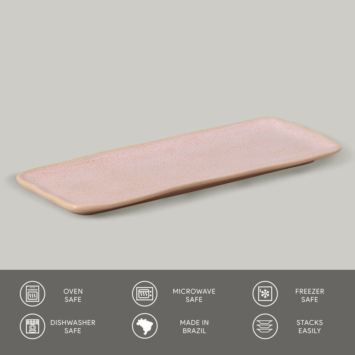 Porto Brasil LITCHI RECTANGULAR PR MEDIUM ORGANIC STONEWARE dia. 12.99x5.12"  SKU: '14014109201