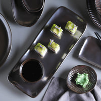 Porto Brasil METALLICA RECTANGULAR PR MEDIUM ORGANIC STONEWARE dia. 12.99x5.12"  SKU: '14014109301