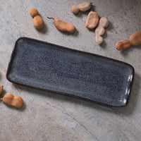 Porto Brasil TITANIUM RECTANGULAR PR MEDIUM ORGANIC STONEWARE dia. 12.99x5.12"  SKU: '14014109401