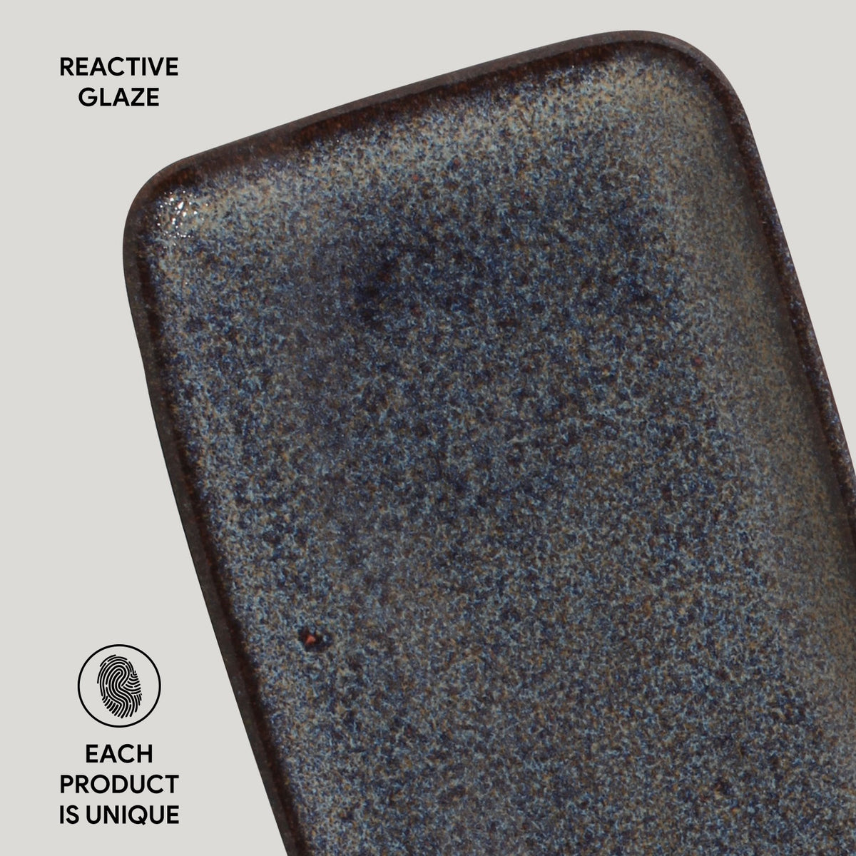 Porto Brasil TITANIUM RECTANGULAR PR MEDIUM ORGANIC STONEWARE dia. 12.99x5.12"  SKU: '14014109401