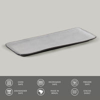 Porto Brasil DUST RECTANGULAR PR MEDIUM ORGANIC STONEWARE dia. 12.99x5.12"  SKU: '14014115801