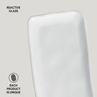 Porto Brasil NEW WHITE RECTANGULAR PR MEDIUM ORGANIC STONEWARE dia. 12.99x5.12"  SKU: '14014119801