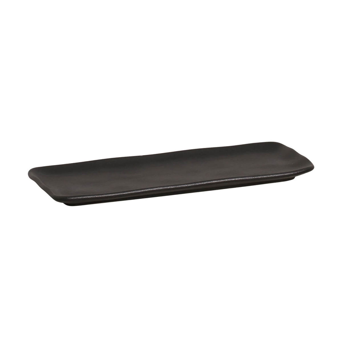 Porto Brasil MATTE BLACK RECTANGULAR PR MEDIUM ORGANIC STONEWARE dia. 12.99x5.12"  SKU: '1401473901