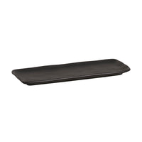 Porto Brasil MATTE BLACK RECTANGULAR PR MEDIUM ORGANIC STONEWARE dia. 12.99x5.12"  SKU: '1401473901