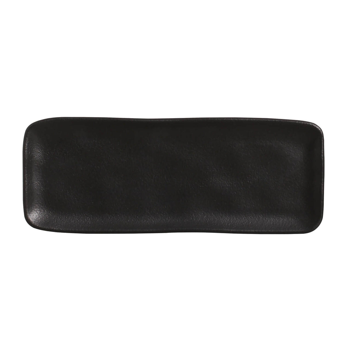 Porto Brasil MATTE BLACK RECTANGULAR PR MEDIUM ORGANIC STONEWARE dia. 12.99x5.12"  SKU: '1401473901