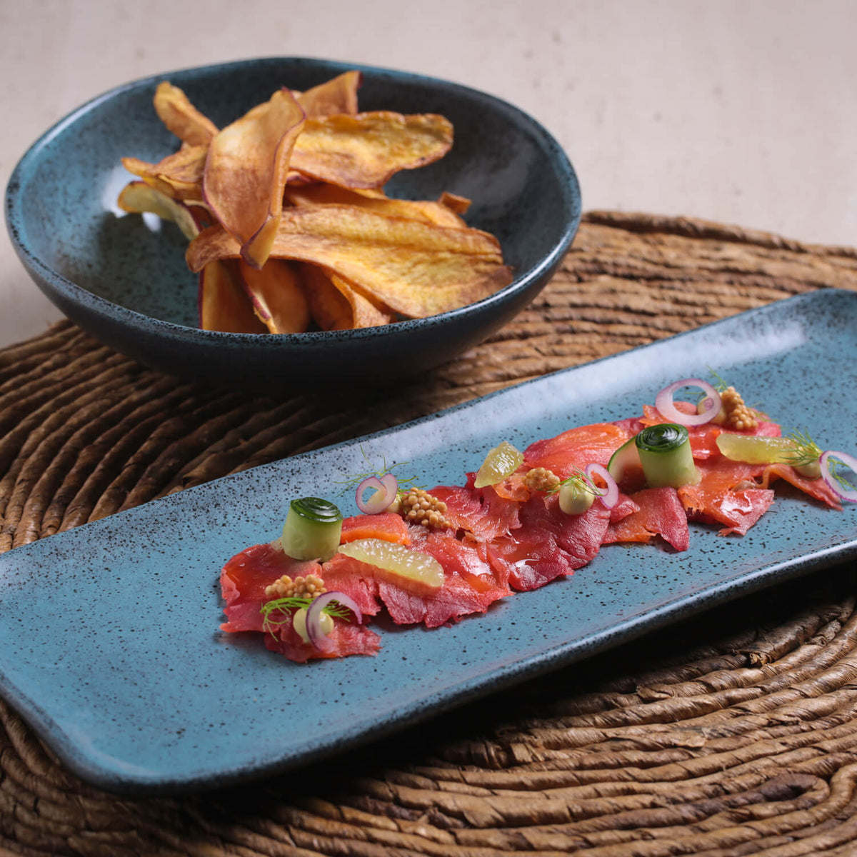 Porto Brasil NIGHT SKY RECTANGULAR PR MEDIUM ORGANIC STONEWARE dia. 12.99x5.12"  SKU: '1401477201