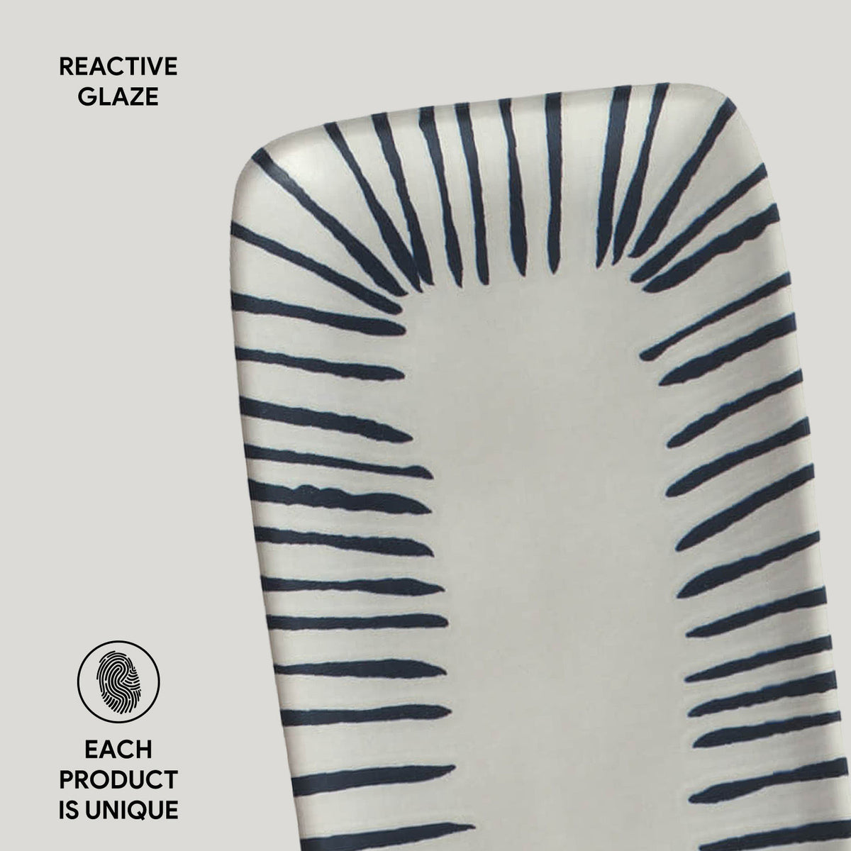 Porto Brasil ELEMENTO RECTANGULAR PR MEDIUM ORGANIC STONEWARE dia. 12.99x5.12"  SKU: '1401493101