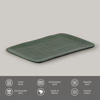 Porto Brasil GREENERY RECTANGULAR PR MEDIUM JUTA dia. 10.63x6.3"  SKU: '14064106501