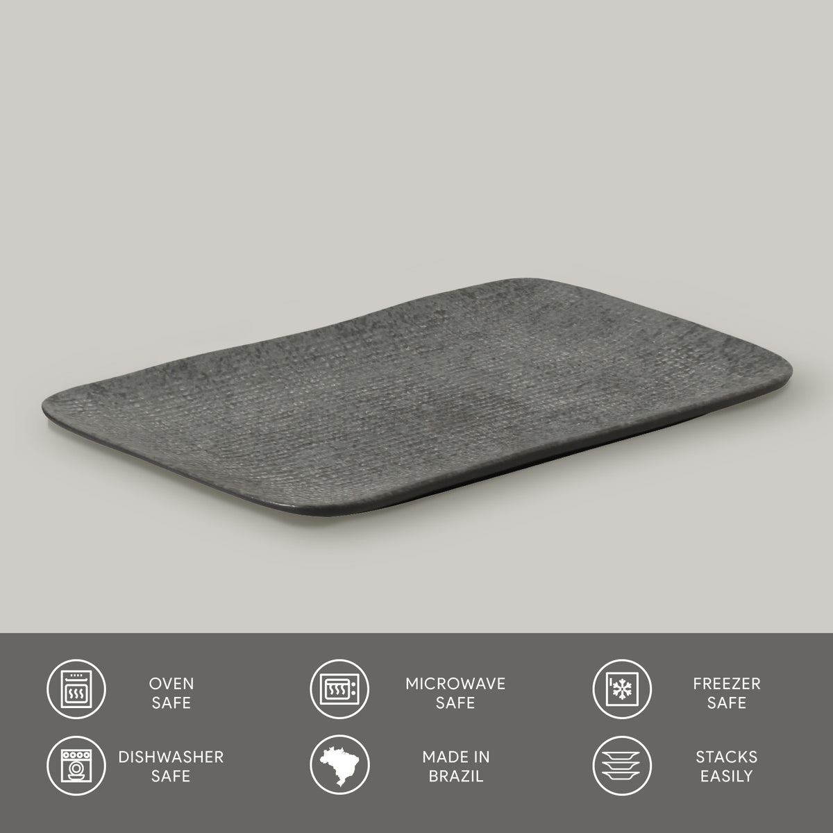 Porto Brasil CHROMIUM RECTANGULAR PR MEDIUM JUTA dia. 10.63x6.3"  SKU: '14064115901