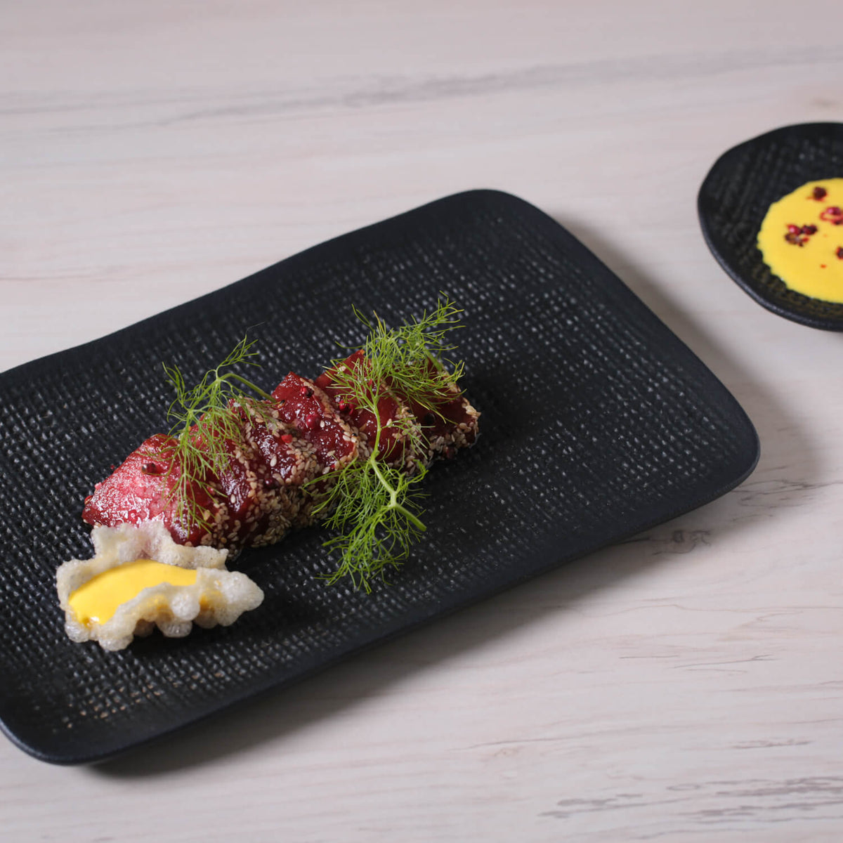 Porto Brasil MATTE BLACK RECTANGULAR PR MEDIUM JUTA dia. 10.63x6.3"  SKU: '1406473901