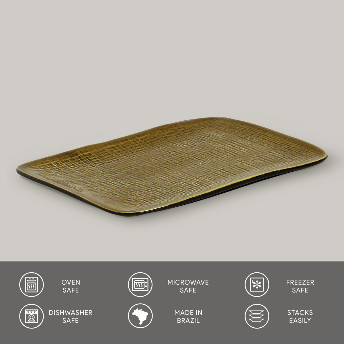 Porto Brasil AMBER RECTANGULAR PR MEDIUM JUTA dia. 10.63x6.3"  SKU: '1406477101