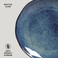 Porto Brasil DENIM DESSERT PLATE ORGANIC STONEWARE dia. 7.68"  SKU: '1414113001