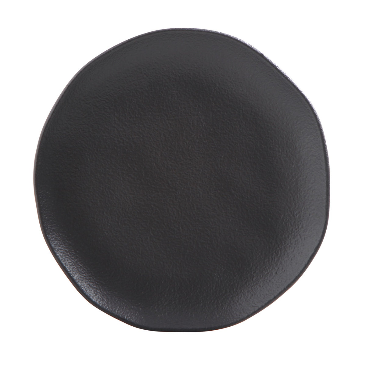 Porto Brasil MATTE BLACK DESSERT PLATE ORGANIC STONEWARE dia. 7.68"  SKU: '141473901