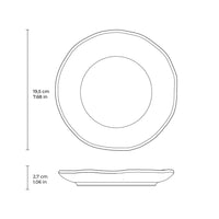 Porto Brasil MATTE BLACK DESSERT PLATE ORGANIC STONEWARE dia. 7.68"  SKU: '141473901