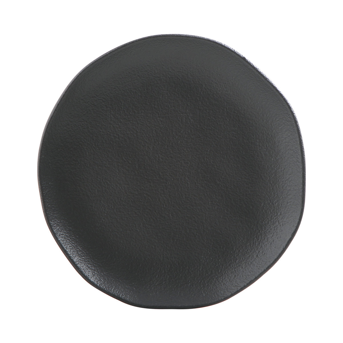 Porto Brasil MATTE BLACK DESSERT PLATE ORGANIC STONEWARE dia. 7.68"  SKU: '141473901