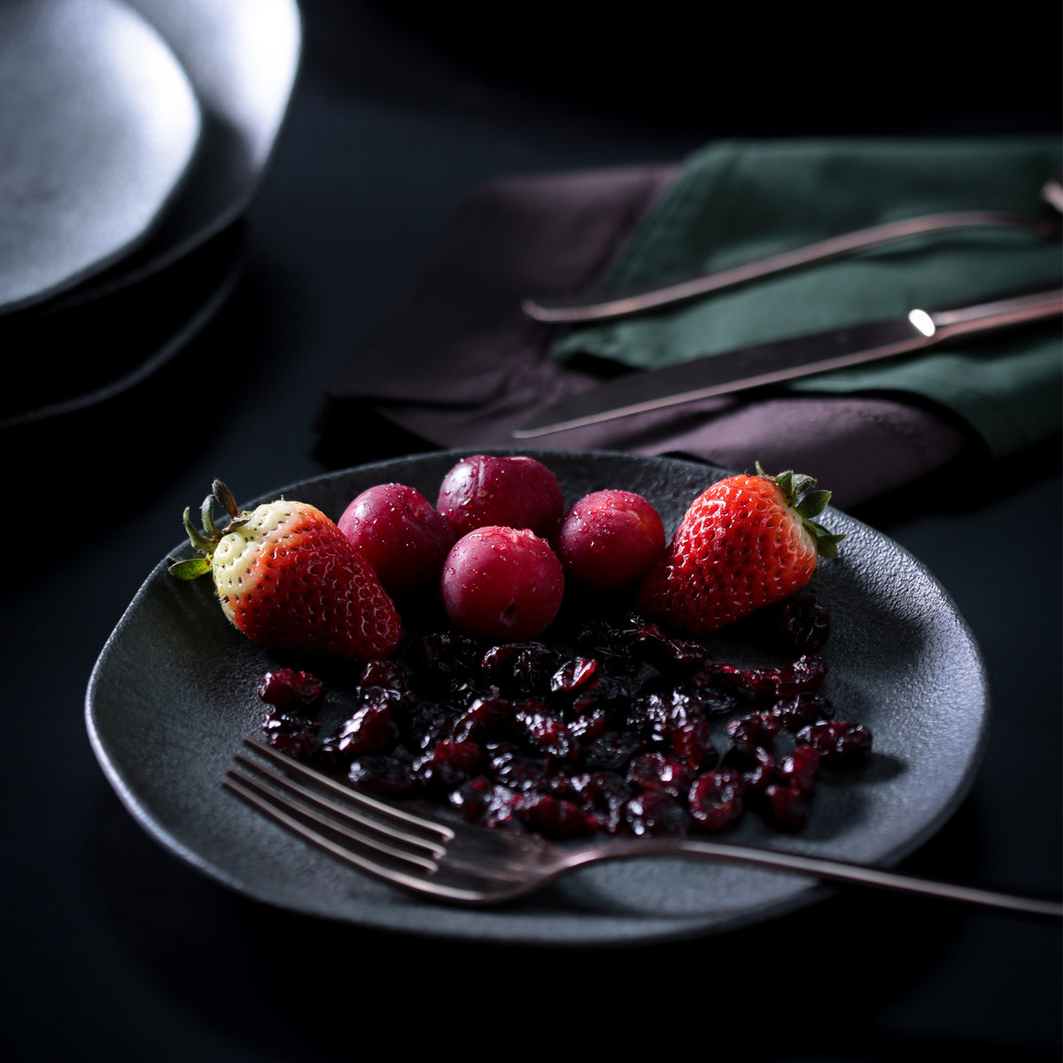 Porto Brasil CHROMIUM DESSERT PLATE ORGANIC STONEWARE dia. 7.68"  SKU: '141474601