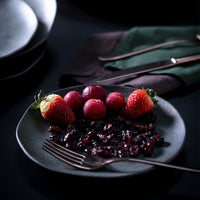 Porto Brasil CHROMIUM DESSERT PLATE ORGANIC STONEWARE dia. 7.68"  SKU: '141474601