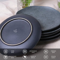 Porto Brasil CHROMIUM DESSERT PLATE ORGANIC STONEWARE dia. 7.68"  SKU: '141474601