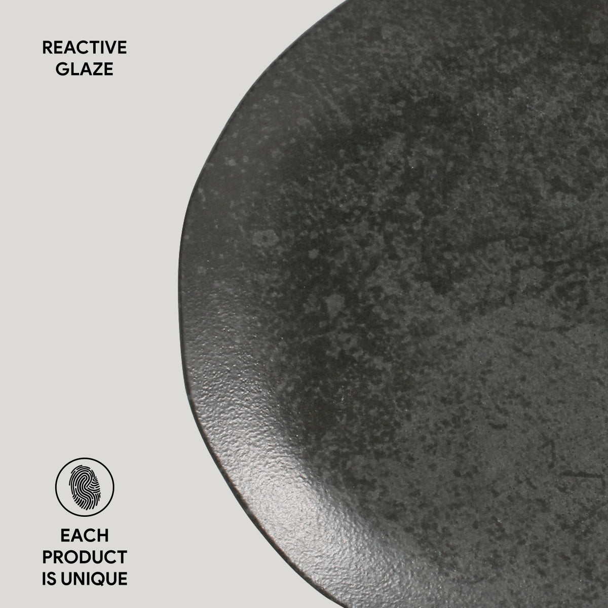 Porto Brasil CHROMIUM DESSERT PLATE ORGANIC STONEWARE dia. 7.68"  SKU: '141474601