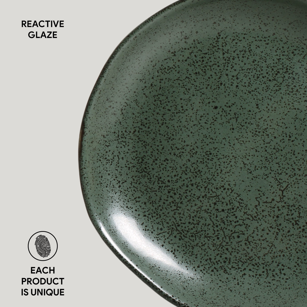 Porto Brasil GREENERY DESSERT PLATE ORGANIC STONEWARE dia. 7.68"  SKU: '141495801