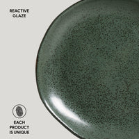 Porto Brasil GREENERY DESSERT PLATE ORGANIC STONEWARE dia. 7.68"  SKU: '141495801