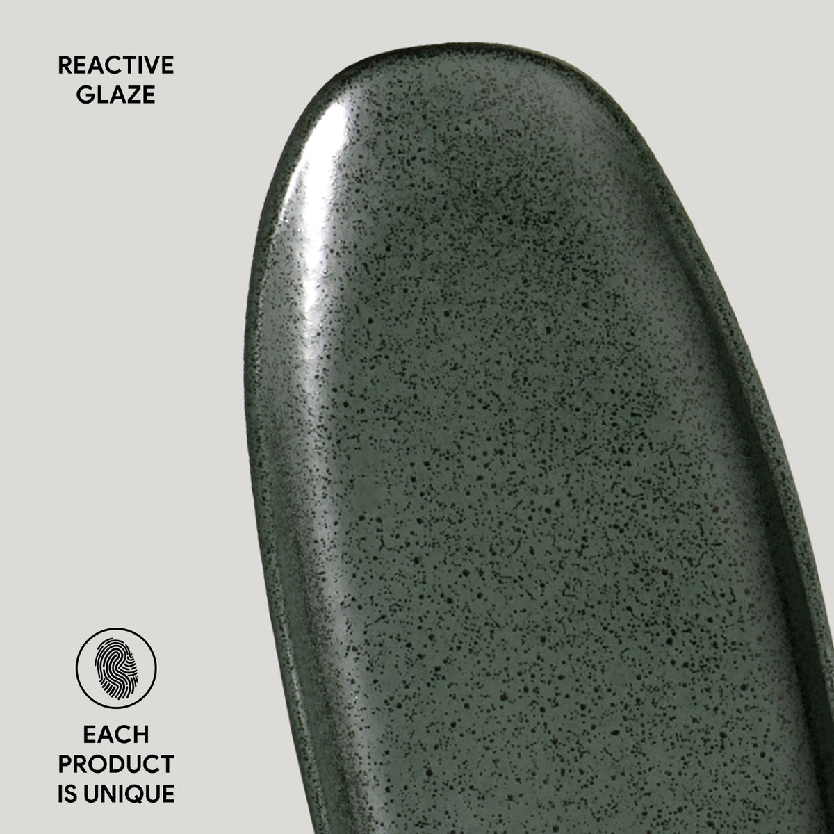 Porto Brasil GREENERY SHALLOW OVAL PR LARGE ORGANIC STONEWARE dia. 14.17x5.12"  SKU: '14214106501