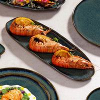 Porto Brasil OCEANO SHALLOW OVAL PR LARGE ORGANIC STONEWARE dia. 14.17x5.12"  SKU: '14214106701