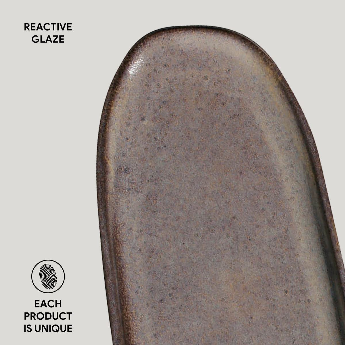 Porto Brasil TOURMALINE SHALLOW OVAL PR LARGE ORGANIC STONEWARE dia. 14.17x5.12"  SKU: '14214108901