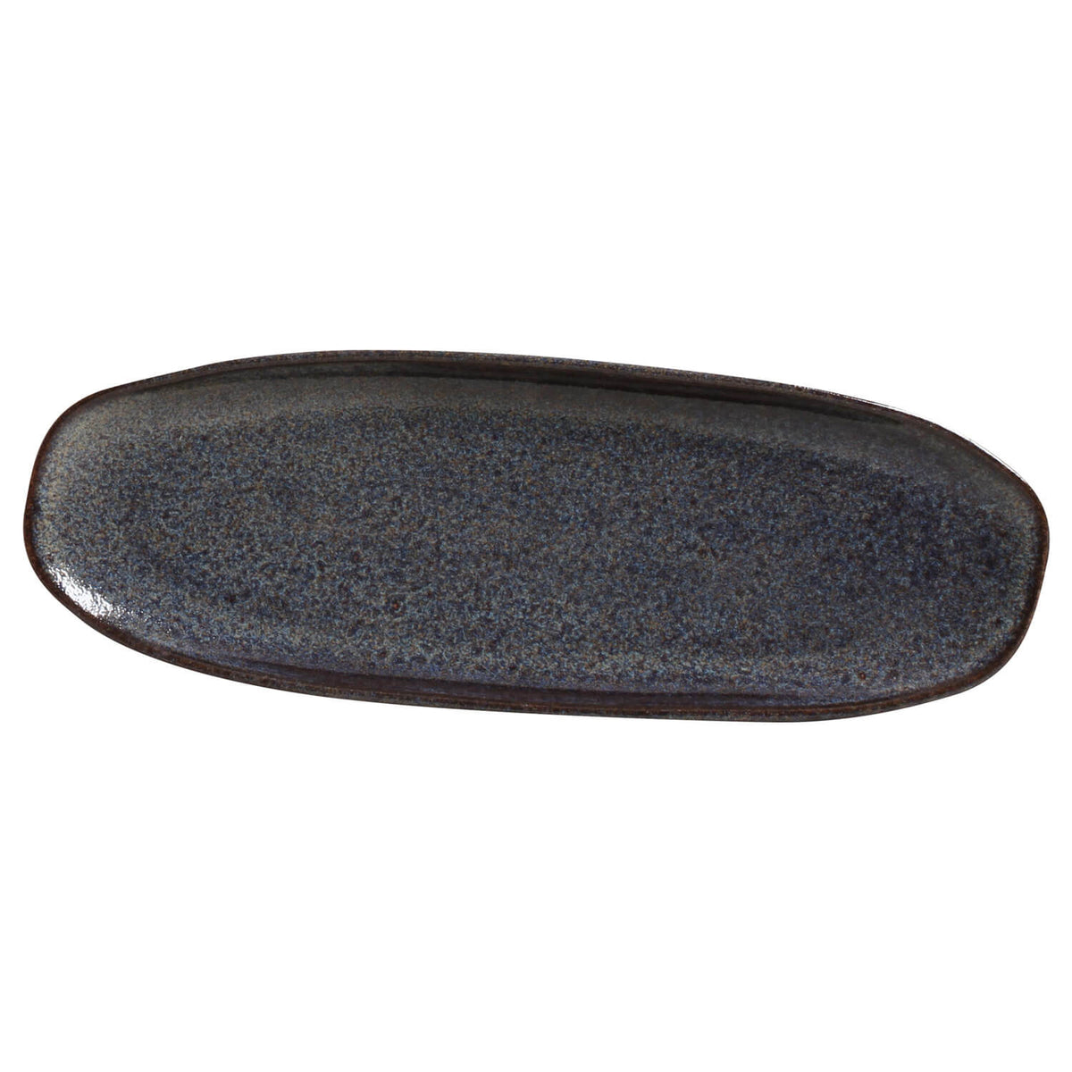 Porto Brasil TITANIUM SHALLOW OVAL PR LARGE ORGANIC STONEWARE dia. 14.17x5.12"  SKU: '14214109401