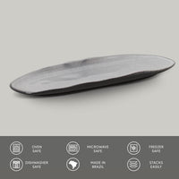 Porto Brasil DUST SHALLOW OVAL PR LARGE ORGANIC STONEWARE dia. 14.17x5.12"  SKU: '14214115801