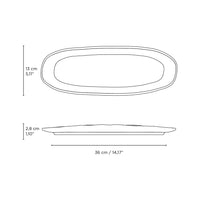 Porto Brasil NEW WHITE SHALLOW OVAL PR LARGE ORGANIC STONEWARE dia. 14.17x5.12"  SKU: '14214119801