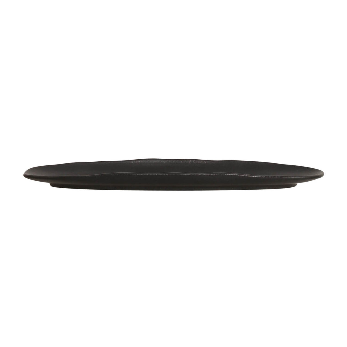 Porto Brasil MATTE BLACK SHALLOW OVAL PR LARGE ORGANIC STONEWARE dia. 14.17x5.12"  SKU: '1421473901